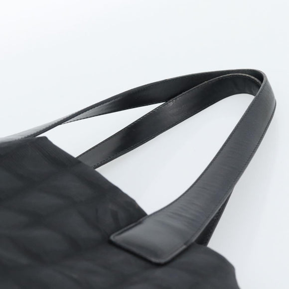 CHANEL New Travel Line Tote Bag Nylon Black Gold CC Auth BSZ356