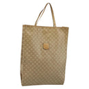 CELINE Macadam Canvas Hand Bag PVC Beige Gold Auth BSZ357-1