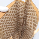 CELINE Macadam Canvas Hand Bag PVC Beige Gold Auth BSZ357-17