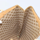 CELINE Macadam Canvas Hand Bag PVC Beige Gold Auth BSZ357-18