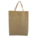 CELINE Macadam Canvas Hand Bag PVC Beige Gold Auth BSZ357-2