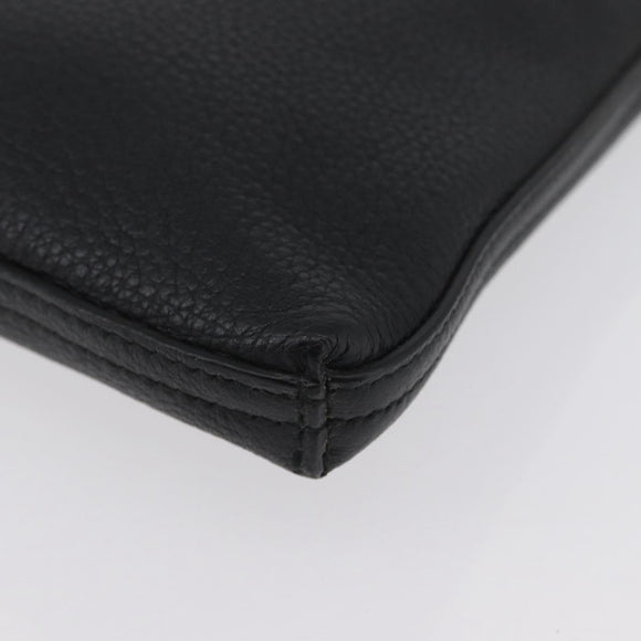 GUCCI Clutch Bag Leather Black 500981 Auth BSZ359