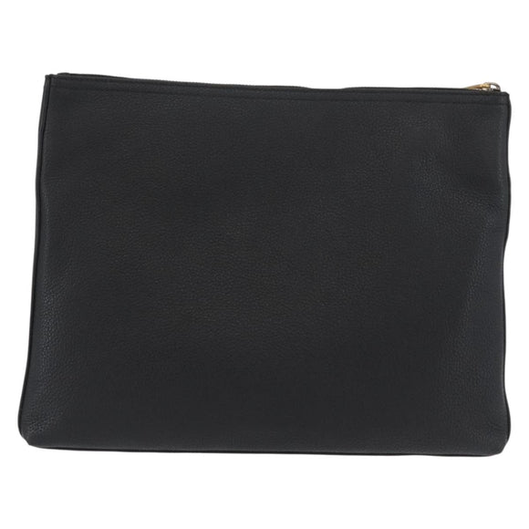 GUCCI Clutch Bag Leather Black 500981 Auth BSZ359