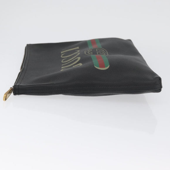 GUCCI Clutch Bag Leather Black 500981 Auth BSZ359