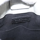 BALENCIAGA Shopping Tote Bag Tote Bag Coated Canvas Silver 693805 Auth BSZ360-15