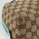 GUCCI GG Canvas Hand Bag Beige 124542 0416 Auth BSZ369-11