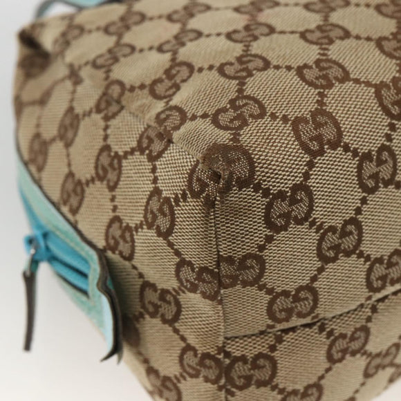 GUCCI GG Canvas Hand Bag Beige 124542 0416 Auth BSZ369