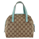 GUCCI GG Canvas Hand Bag Beige 124542 0416 Auth BSZ369-2