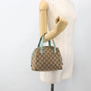GUCCI GG Canvas Hand Bag Beige 124542 0416 Auth BSZ369-22