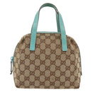 GUCCI GG Canvas Hand Bag Beige 124542 0416 Auth BSZ369-3