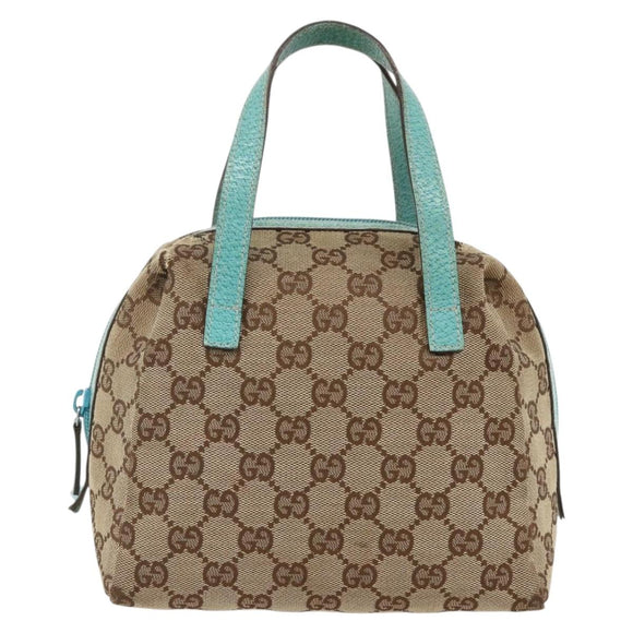 GUCCI GG Canvas Hand Bag Beige 124542 0416 Auth BSZ369