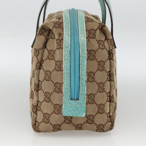 GUCCI GG Canvas Hand Bag Beige 124542 0416 Auth BSZ369