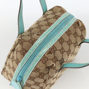 GUCCI GG Canvas Hand Bag Beige 124542 0416 Auth BSZ369-6