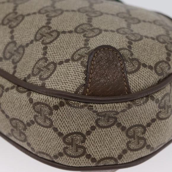 GUCCI GG Supreme Web Sherry Line Bag PVC Beige Gold 89 02 066i Auth BSZ370
