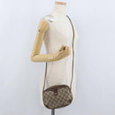 GUCCI GG Supreme Web Sherry Line Bag PVC Beige Gold 89 02 066i Auth BSZ370-22