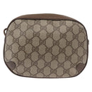 GUCCI GG Supreme Web Sherry Line Bag PVC Beige Gold 89 02 066i Auth BSZ370-2