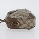 GUCCI GG Supreme Web Sherry Line Bag PVC Beige Gold 89 02 066i Auth BSZ370-4