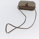 GUCCI GG Supreme Web Sherry Line Bag PVC Beige Gold 89 02 066i Auth BSZ370-7