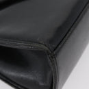 GIVENCHY Hand Bag Leather Black Gold Auth BSZ372-11