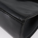 GIVENCHY Hand Bag Leather Black Gold Auth BSZ372-12