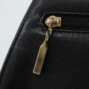 GIVENCHY Hand Bag Leather Black Gold Auth BSZ372-15