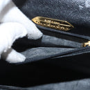 GIVENCHY Hand Bag Leather Black Gold Auth BSZ372-23
