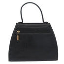 GIVENCHY Hand Bag Leather Black Gold Auth BSZ372-3