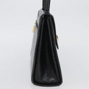 GIVENCHY Hand Bag Leather Black Gold Auth BSZ372-5