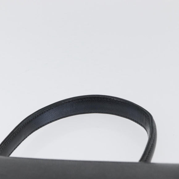 GIVENCHY Hand Bag Leather Black Gold Auth BSZ372