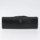 GIVENCHY Hand Bag Leather Black Gold Auth BSZ372-9