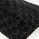 GUCCI GG Canvas Bamboo Shoulder Bag Suede Black Silver 001 3008 Auth BSZ373-8