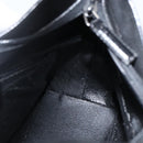 GUCCI GG Canvas Bamboo Shoulder Bag Suede Black Silver 001 3008 Auth BSZ373-18