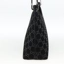 GUCCI GG Canvas Bamboo Shoulder Bag Suede Black Silver 001 3008 Auth BSZ373-4