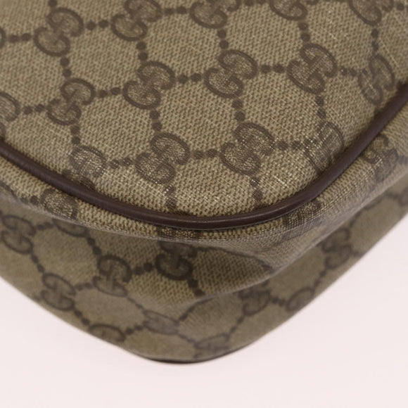 GUCCI GG Supreme Web Sherry Line Bag PVC Beige Gold 89 02 032 Auth BSZ376