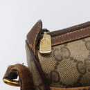 GUCCI GG Supreme Web Sherry Line Bag PVC Beige Gold 89 02 032 Auth BSZ376-14