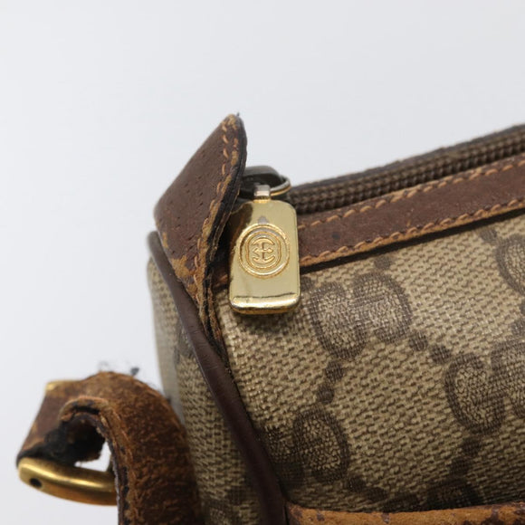GUCCI GG Supreme Web Sherry Line Bag PVC Beige Gold 89 02 032 Auth BSZ376