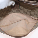 GUCCI GG Supreme Web Sherry Line Bag PVC Beige Gold 89 02 032 Auth BSZ376-22
