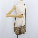 GUCCI GG Supreme Web Sherry Line Bag PVC Beige Gold 89 02 032 Auth BSZ376-25