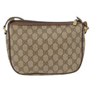 GUCCI GG Supreme Web Sherry Line Bag PVC Beige Gold 89 02 032 Auth BSZ376-3