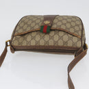 GUCCI GG Supreme Web Sherry Line Bag PVC Beige Gold 89 02 032 Auth BSZ376-6