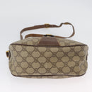 GUCCI GG Supreme Web Sherry Line Bag PVC Beige Gold 89 02 032 Auth BSZ376-9