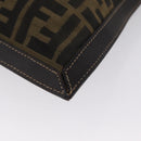 FENDI Zucca Canvas Pouch Brown Black Auth BSZ377-15