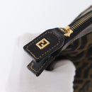 FENDI Zucca Canvas Pouch Brown Black Auth BSZ377-9
