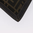 FENDI Zucca Canvas Pouch Brown Black Auth BSZ377-8
