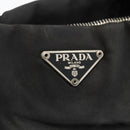 PRADA Tote Bag Nylon Black Silver Auth BSZ380-18
