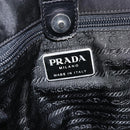 PRADA Tote Bag Nylon Black Silver Auth BSZ380-19