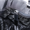 PRADA Tote Bag Nylon Black Silver Auth BSZ380-22