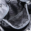 PRADA Tote Bag Nylon Black Silver Auth BSZ380-23