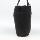 PRADA Tote Bag Nylon Black Silver Auth BSZ380-3