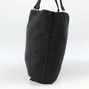 PRADA Tote Bag Nylon Black Silver Auth BSZ380-4